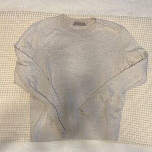 Everlane Women's Light Gray Crew Neck Sweater